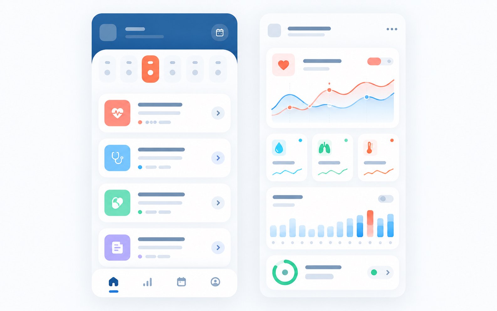 PulseCare patient mobile application interface